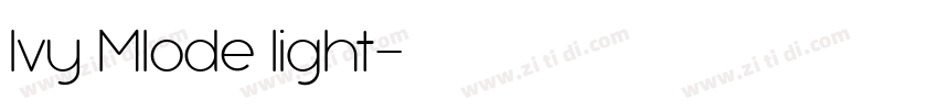 lvy Mlode light字体转换